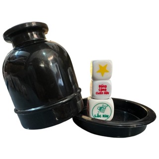 [In UV] Combo 01 hộp lắc đồ chơi + 1, 2 hay 3 viên xí ngầu uống rượu cực hot | Bộ lắc xúc xắc ăn nhậu | Đồ chơi quán bar