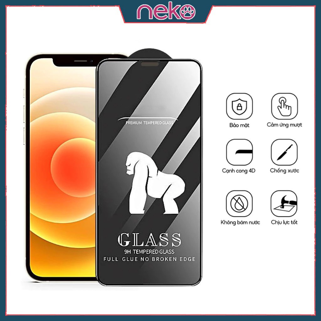 Kính Cường Lực Iphone Full Màn Miếng Dán Màn Hình Cao Cấp Phủ Nano x xs xr 11 12 13 14 15 16 17 pro max plus [CL.B.KO]