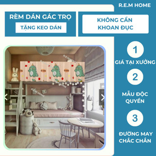 Rèm Che Gác Lửng, Rèm Vintage Kiểu Nhật Bản, Rèm Che Nắng Gác Trọ Tặng Kèm Keo Dán Tại Xưởng R.E.M Home