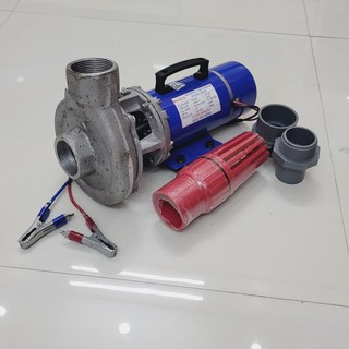 Máy bơm nước ly tâm 12V/24V 220W chạy bình acquy đẩy xa, lưu lượng lớn tiết kiệm điện năng - 48H220