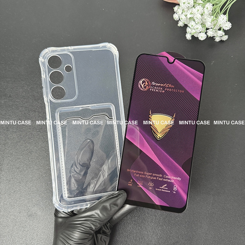 Ốp ví đựng thẻ và cường lực Samsung Galaxy A16 4G / A16 5G - Loại trong suốt chống sốc TSCS