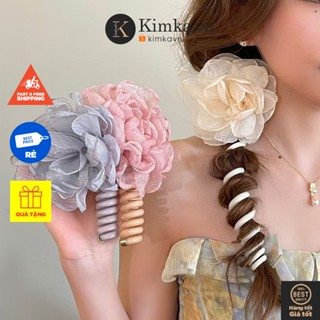 (1215) Chun Lò Xo Kéo Dãn Hoa Vải, Dây Chun Tạo Kiểu Tóc Định Hình Đuôi Ngựa Hoa