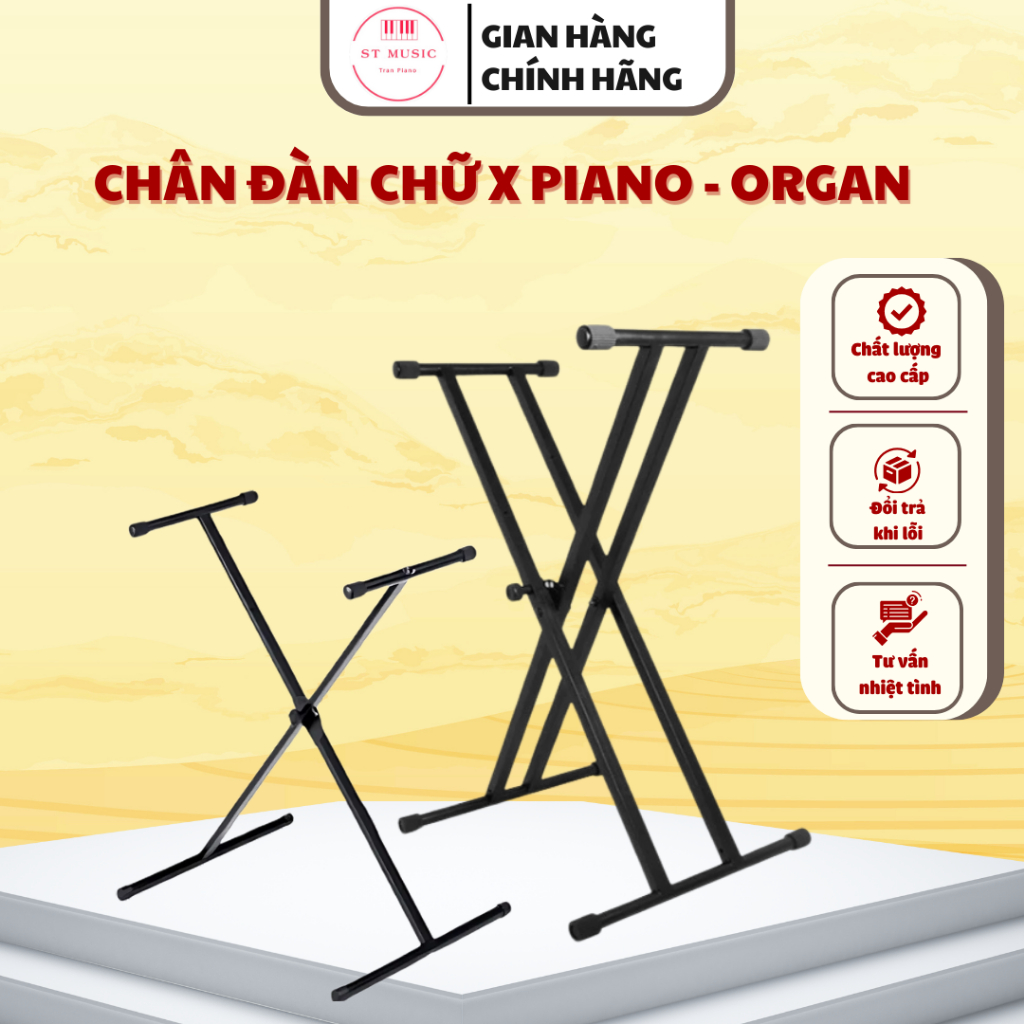 Chân đàn Chữ X Dùng Cho Đàn Organ, Piano đa năng Chất liệu Sắt Cao Cấp