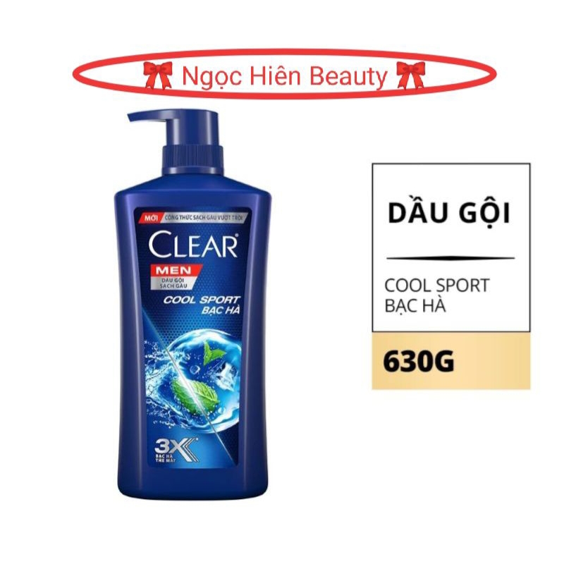 Dầu gội CLEAR 630g Men Hương bạc hà