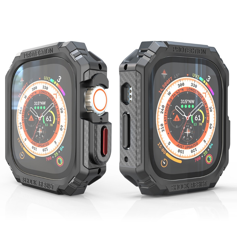 Ốp Case Armor Vân Carbon cho Apple Watch Ultra 1/2/3 49mm