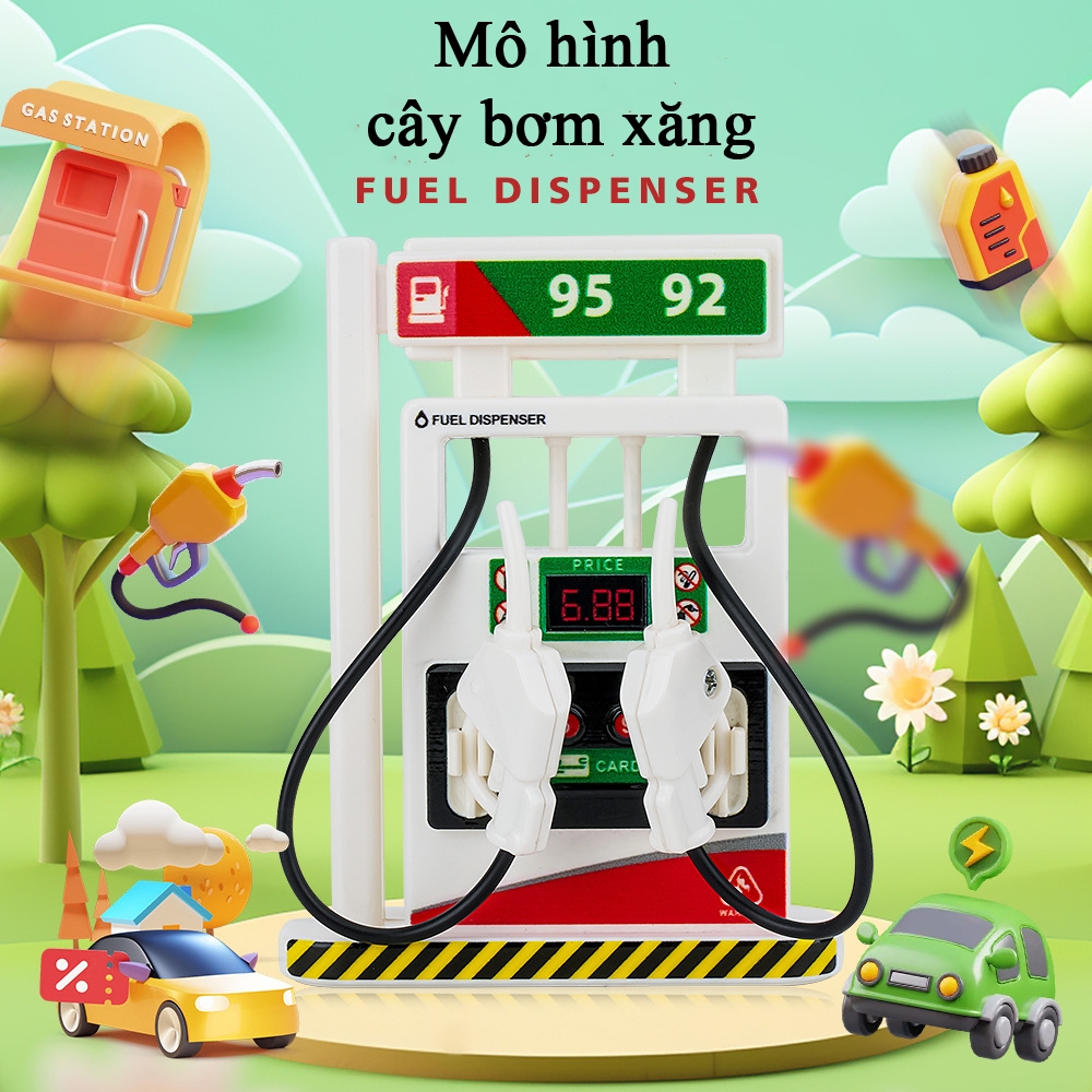 Đồ chơi mô hình chạm bơm x.ăng tự động KAVY có nhạc và đèn nhấp nháy kèm 2 đầu phun