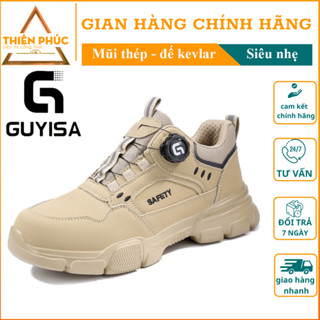 Giày bảo hộ lao động nam - nữ siêu nhẹ chống đinh, chống va đập, kháng nước nhẹ guyisa F055L