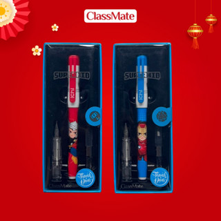 Bút Máy CLASSMATE ICHI Bút Mực Ngòi Nét Thanh Nét Đậm, Bút Máy Luyện Chữ Đẹp Hình Siêu Nhân, Viết Mực Cho Bé CL-FP401