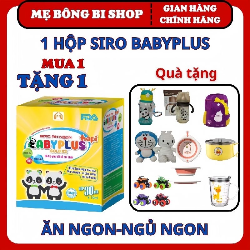 [MUA 1 TẶNG 1] Siro Ăn Ngon Babyplus Hapi hộp 30 gói- Hỗ Trợ Bé Ăn Ngoan, Ngủ Ngoan, Tiêu Hoá Tốt