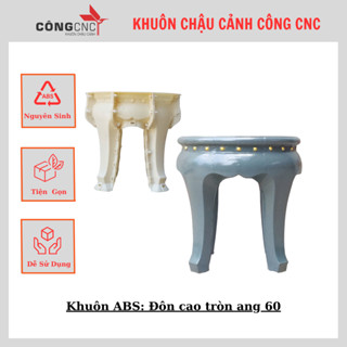 Khuôn Đúc Chậu Cảnh Chân Đôn Tròn Cao 4 Chân