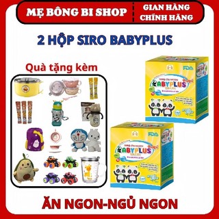 Combo 2 Hộp Siro Ăn Ngon Babyplus [Kèm quà]- Cải thiện lười ăn, táo bón, hấp thu kém
