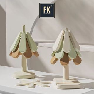 Miếng lót cốc cách nhiệt FEEKA silicon cao cấp, miếng lót nồi để bàn ăn - bàn làm việc siêu xinh