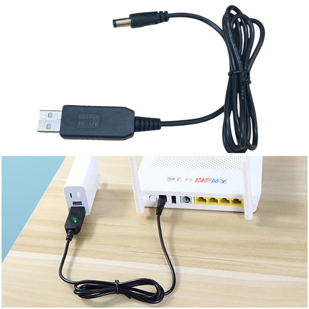 Dây chuyển USB 5V to 12V cắm cho Modem, bộ phát Wifi