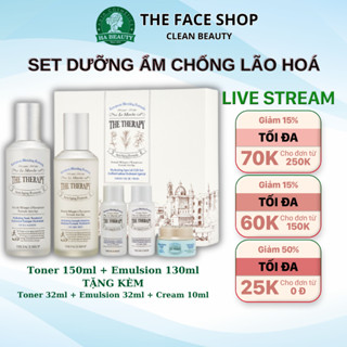 Bộ dưỡng ẩm Chống lão hóa THE FACE SHOP The Therapy Anti Aging Formula Hydrating Special Gift Set 5ea Hàn Quốc