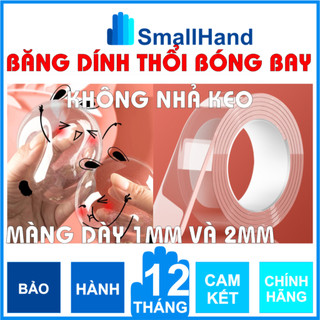 Băng dính thổi bóng, dán bóng, 2 mặt trong suốt siêu dán da năng trên mọi bề mặt