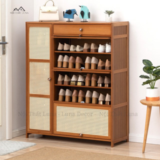 Tủ Giày Tre Kích Thước Lớn Nhiều Ngăn, Kệ Giày Tre Cánh Lật Cao Cấp Hàng Nhập Khẩu - Nội Thất Luna