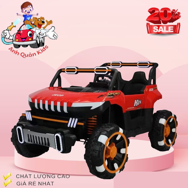 Ô Tô Điện Địa Hình ABM 8688 2 Chỗ Rộng 92cm 4 Động Cơ Tải Trọng 80KG, Kết Nối Bluetooth