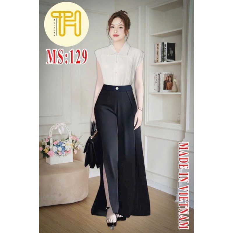 QUẦN LƯNG CHUN ỐNG RỘNG SẼ LAi GẤU NỮ