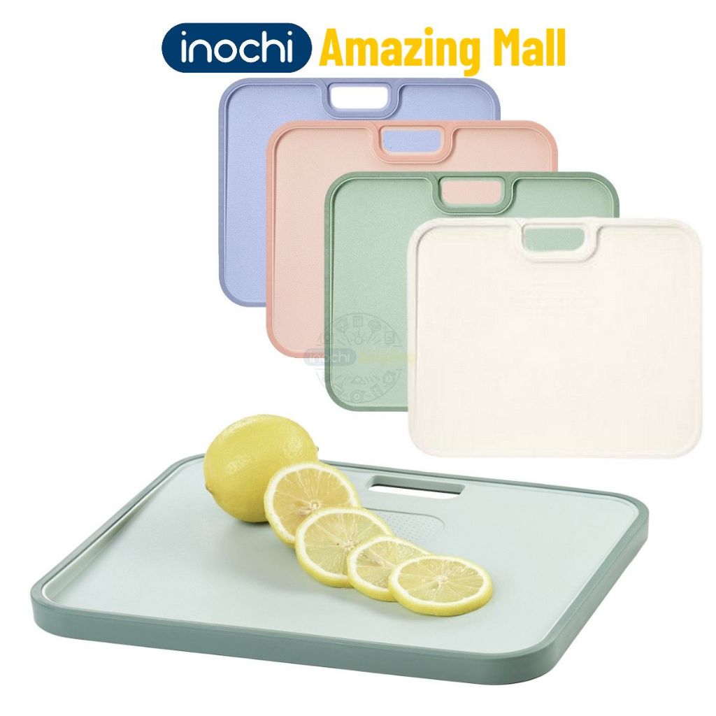 Thớt nhựa Inochi Yoko Kháng khuẩn chống trượt, dày dặn, sử dụng được cả 2 mặt Amazing Mall