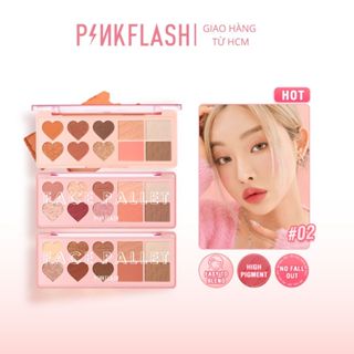 PINKFLASH Bảng phấn trang điểm có thể kết hợp màu trang điểm cho mặt/mắt 12.4g