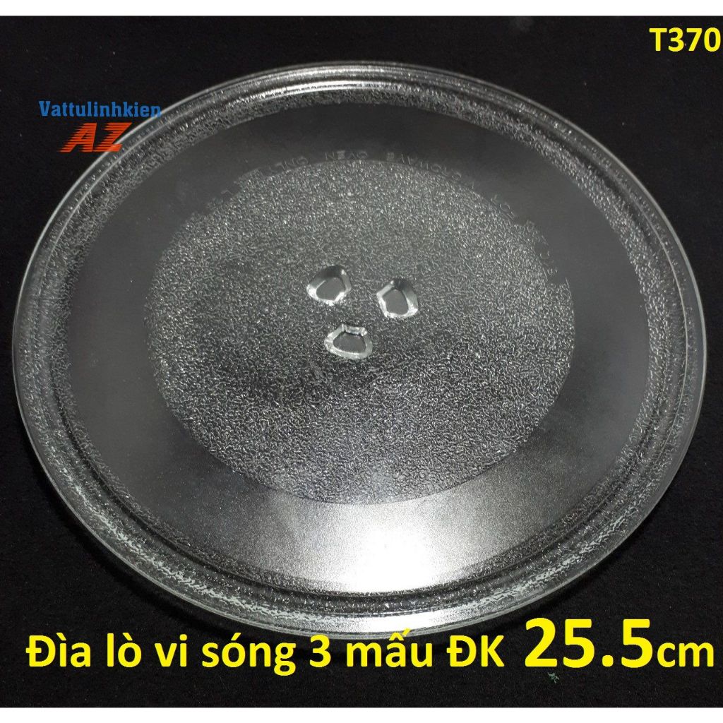 Đìa lò vi sóng có mấu đường kính 25.5cm dùng cho các loại Lò vi sóng 18L-20L