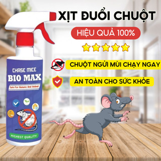 Chai Xịt Đuổi Chuột Bio MAX 500 ML Công Nghệ Đức - Không Mùi Nguồn Gốc Thảo Mộc, An Toàn Xua Đuổi Chuột, Gián, Côn Trùng