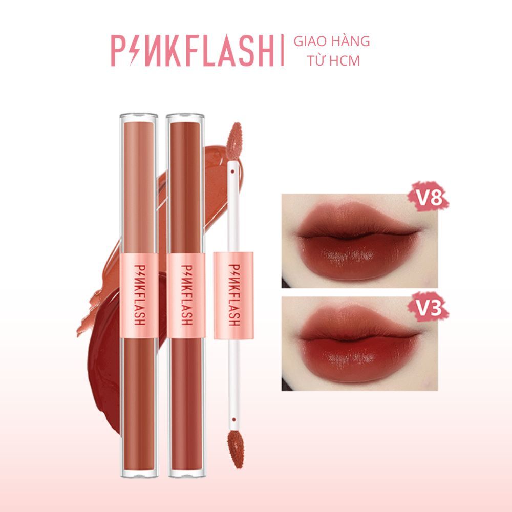 PINKFLASH  Son môi ombrelips tint nhung ombrelips lì hai đầu  2 Trong 1 nhẹ sắc tố cao lâu trôi 2.8g