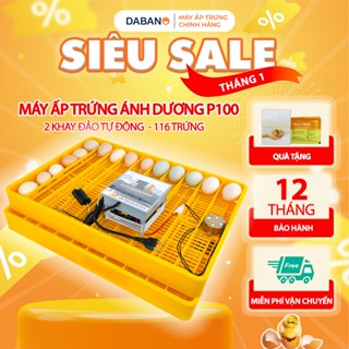 Máy ấp trứng Ánh Dương P100 có khay đảo trứng tự động 116 quả - Dây Carbon, ấp nở đạt 95% - DABANO