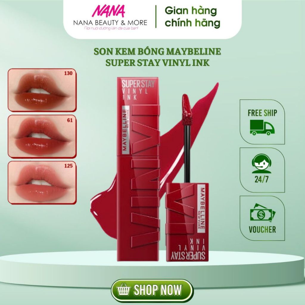 Son kem bóng MAYBELINE Super Stay Vinyl Ink 4.2ml chính hãng - Nana Shop