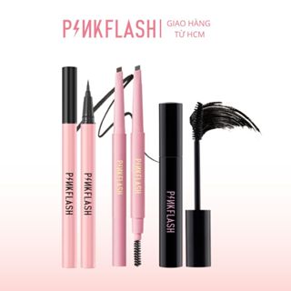 Bộ mỹ phẩm trang điểm mắt PINKFLASHcómascara/ bút kẻ mắt/ chì kẻ lông mày bền màu không thấm nước3pc