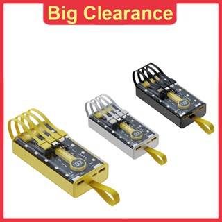 Sạc Dự Phòng 30000mAh,Pin dung lượng lớn,Sạc nhanh 66W,Đi kèm bốn cáp sạc ở mặt sau,Thiết Kế Mới Màn Hình LED