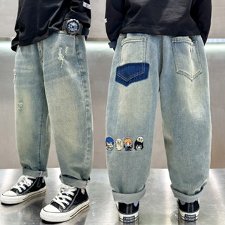 Quần Jean Bé Trai Phong Cách Mới Quần Bò Mềm Size Đại Cho Bé Trai Dưới 1m7 Min.babi - J201