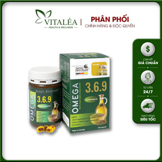 Viên uống Omega 3 6 9 giảm mỡ máu, gan nhiễm mỡ, bổ mắt, bổ não, đẹp da Chính hãng Sanct Bernhard Đức Hộp 90 viên