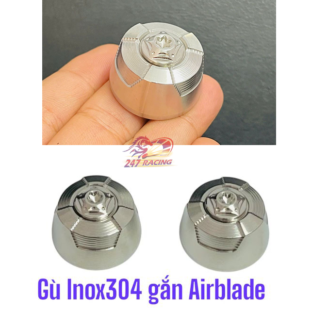 Cặp Gù Tay Lái AIRBLADE inox 304 salaya mẫu Thái Siêu Rẻ Đẹp gắn cho Airblade