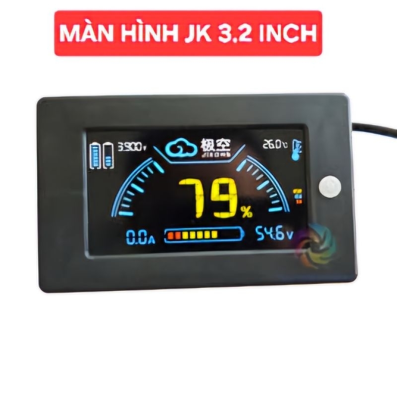 ACHUN - PHỤ KIỆN BMS JK - MÀN HÌNH 3.2 INCH DÙNG CHO MẠCH BMS JK ĐỂ THEO DỖI PIN VÀ DUNG LƯỢNG