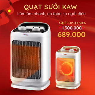 Máy Sưởi Mini KAW, Quạt Sưởi Ceramic KAW K3000 Công Suất 1500W, Tự Động Ngắt Điện, Làm Nóng Nhanh, An Toàn Sử Dụng