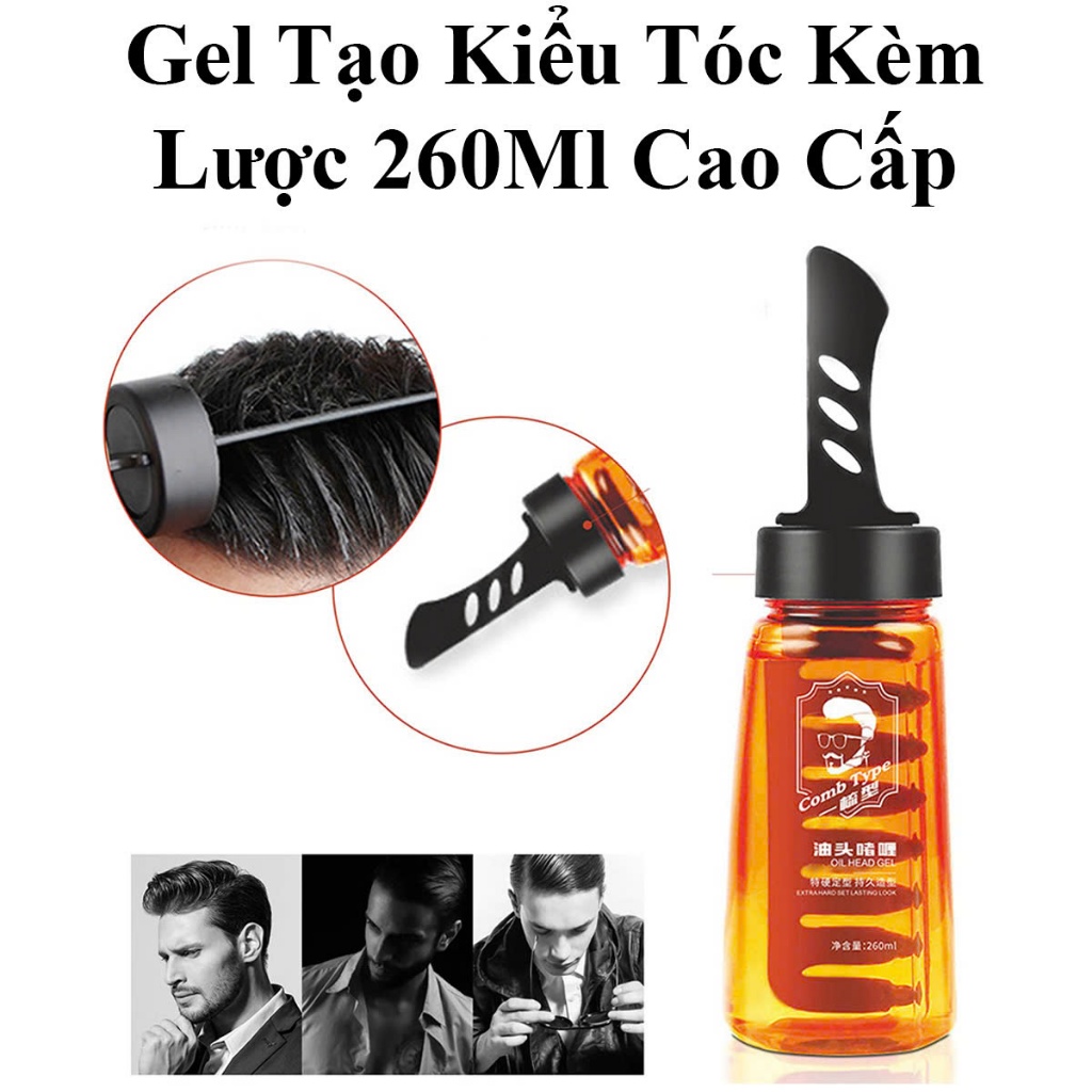 Gel Tạo Kiểu Tóc Kèm Lược 260Ml