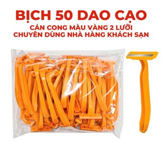 Giao Màu Ngẫu Nhiên - Bịch 50 cây Dao Cạo Râu 50 Cây/Túi Siêu Tiết Kiệm , Nhựa Cao Cấp Bền Bỉ