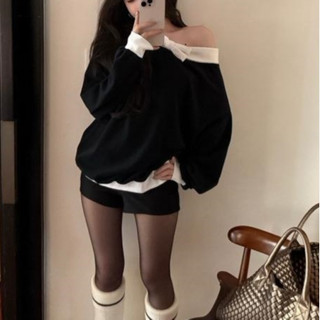  Set Áo Lệch Vai  Đính Nơ Kèm Quần Áo Trễ Vai  Mix Quần Đùi Sang Chảnh 