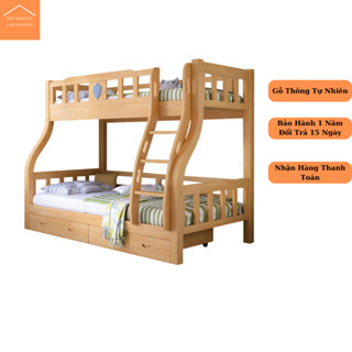 Giường tầng NTHT giường gỗ thông tự nhiên không mối mọt nhiều kT