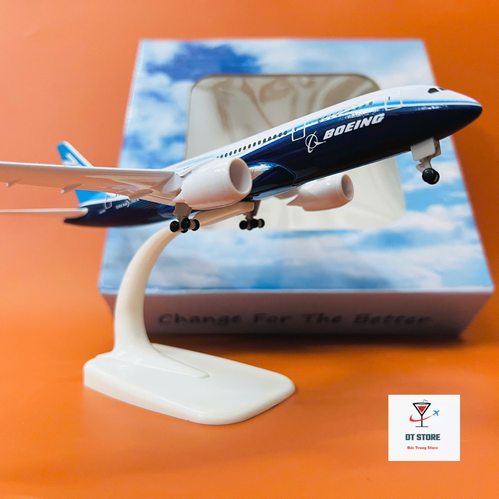 Mô hình máy bay Boeing 787-8 DRL “Boeing's Commercial Airplanes Division Livery” Kim Loại Cao Cấp Tỉ