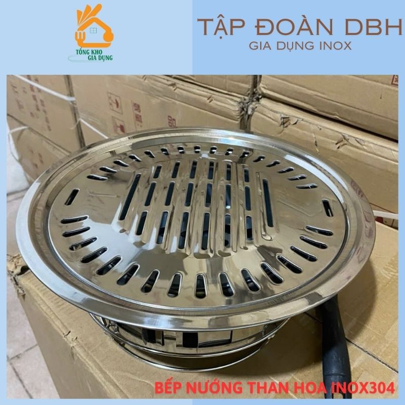 Bếp nướng than hoa bộ VỈ INOX304 ĐẶC DBH chuyên dụng cho hàng quán và gia đình siêu bền sạch tiện dụng