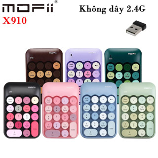   Hỏa tốc  Bàn phím số không dây MOFII X910 Hàng Chính Hãng - Tặng kèm PIN - Numpad không dây - Nhiều màu sắc CUTE 
