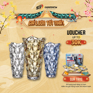 Lọ Hoa Pha Lê Bohemia Samba 30.5cm Nội Địa Séc Đủ Màu, Lọ Hoa Thủ Công Cao Cấp Tinh Tế Sang Trọng GermanySnT