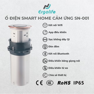 Ổ Cắm Điện Smart Home Âm Bàn đóng mở cảm ứng Tích Hợp Sạc Không Dây KLASS