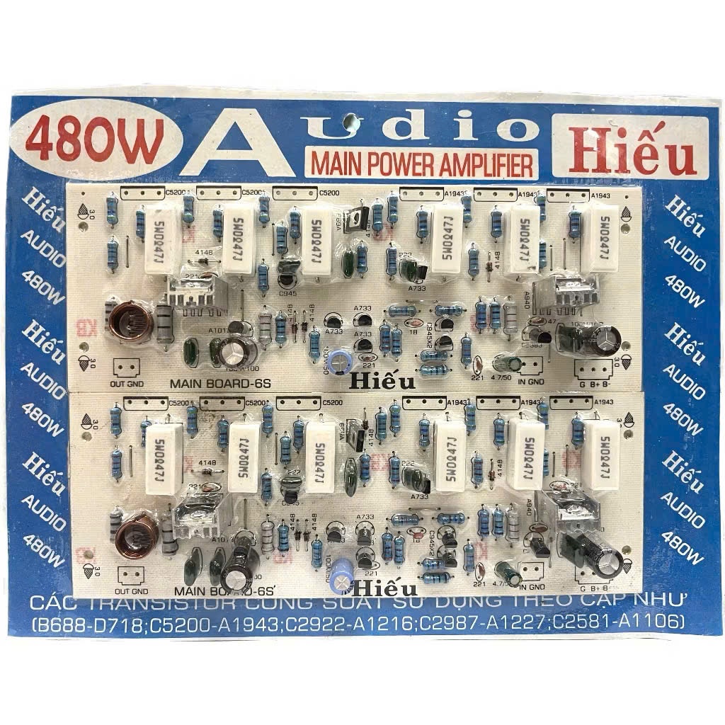 BO MẠCH AMPLI STEREO MAIN POWER 480W ( Hiếu )