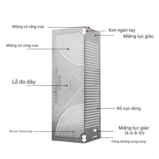 Thước Và Bút Lấy Dấu Đường Cong Bo Góc Thước Ke Vuông Góc Trên Các Loại Sắt Hộp 45 Độ Theo 2 Hướng