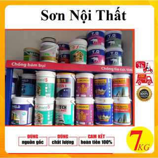 Sơn nước Sanshiled cao cấp thùng 7kg đủ màu giá rẻ trang trí phòng decor phòng thay giấy dán tường