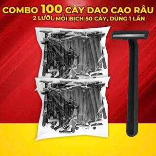 Màu Ngẫu Nhiên - Bịch 100 cây Dao Cạo Râu - Túi Siêu Tiết Kiệm , Nhựa Cao Cấp Bền Bỉ - GNC