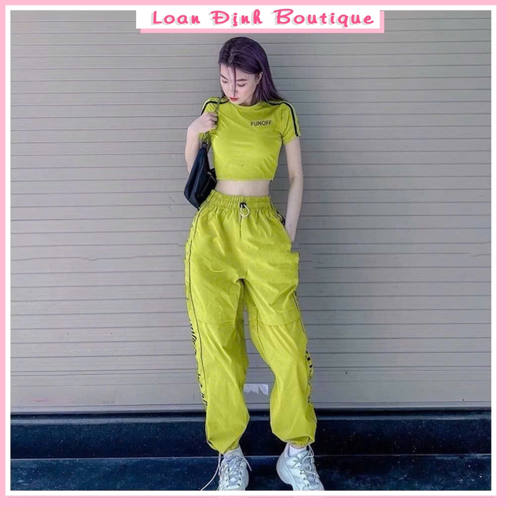 Set Croptop Bom Thụng Siêu Chất Đồ Bộ Nữ Cotton Loan Định Boutique LD255